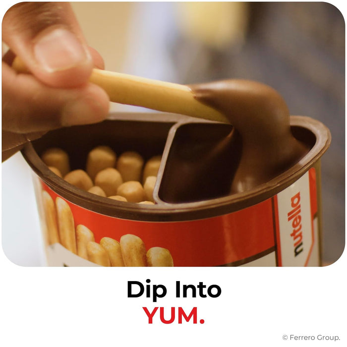 Nutella & GO! Nutella Dip Snack – Desk Drawer Pick-Me-Up Between Meetings, 10 Single-Serve 1.8 oz Cups