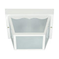 Flush Mount Nuvo SF77-879 2 Light - 10" - Carport Flush Mount - With Frosted Acrylic Panels - White Finish Nuvo