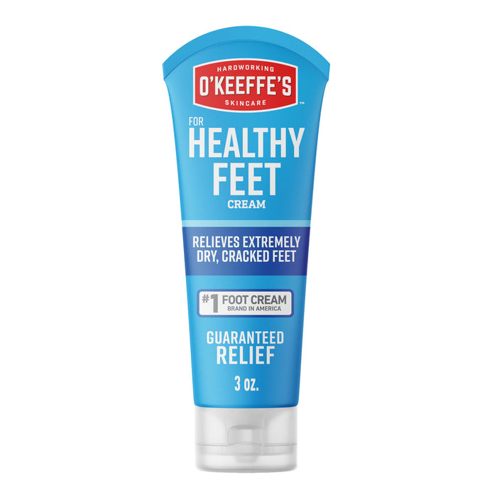 O&amp;#39;Keeffe&amp;#39;s for Healthy Feet Foot Cream - 3 oz Travel Size Tube (1 Pack) - Guaranteed Relief for Extremely Cracked, Dry Feet, Repairing Skincare, Instantly Boosts and Retains Moisture Levels