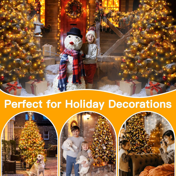 Ollny Ring Tree Lights – Bedroom Aesthetic Holiday Lighting with Dimmable Warm White Glow and Remote