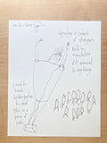 original pen & ink: crowd director