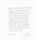 original pen + ink text: wild heart