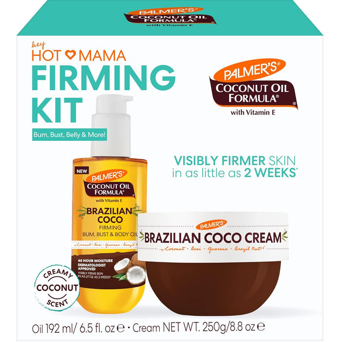 two-piece firming kit: 8.8 oz brazilian coco cream + 6.6 fl oz firming body oil