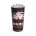 Patriotic Resilience: 20oz Black Military Design Tumbler - Changing Our Country with Love