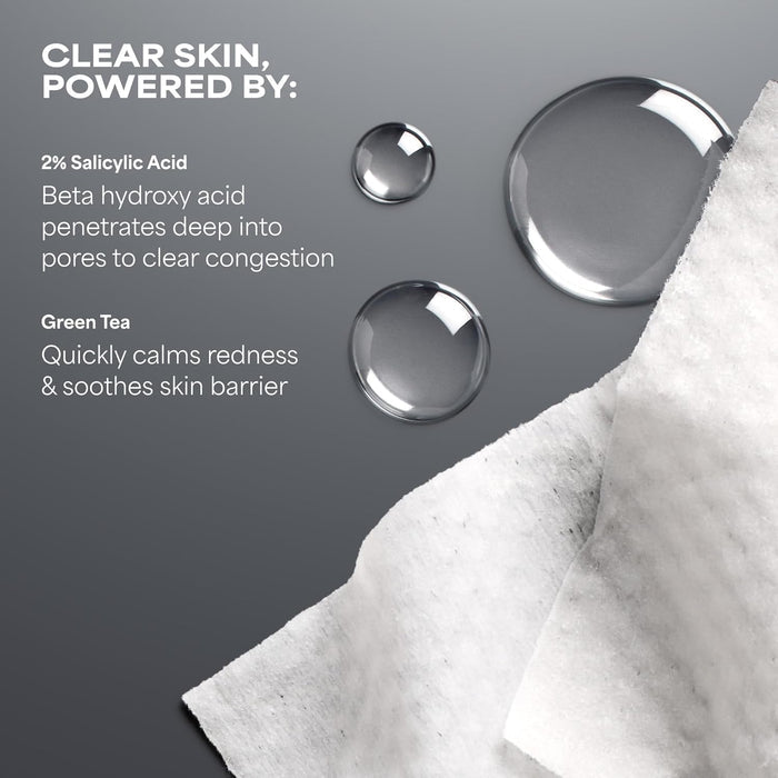 Paula's Choice SKIN PERFECTING 2% BHA Salicylic Acid Pads - Gym-Bag Ready Pore Refresher for Active Days