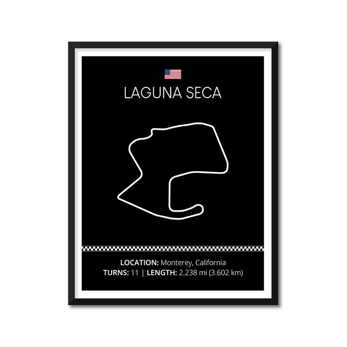 Personalizable Race Track Poster - Handmade Customizable Track Day Racing Print (No Lap Time)