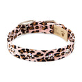 PINK CHEETAH COUTURE CRYSTAL PAWS DOG COLLAR