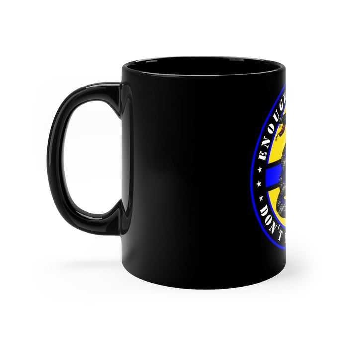 Police Officer Gift-Yellow Don't Tread on Me Coffee Mug-Thin Blue Line Coffee Cup.