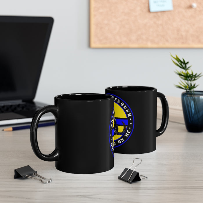 Police Officer Gift-Yellow Don't Tread on Me Coffee Mug-Thin Blue Line Coffee Cup.
