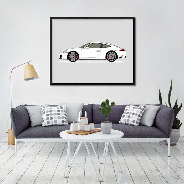 Porsche 911 Carrera (2015-2018) 991.2 (Side Profile) Poster