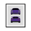 Porsche 911 GT3 RS (2013-2016) 991.1 (Front and Rear) Poster