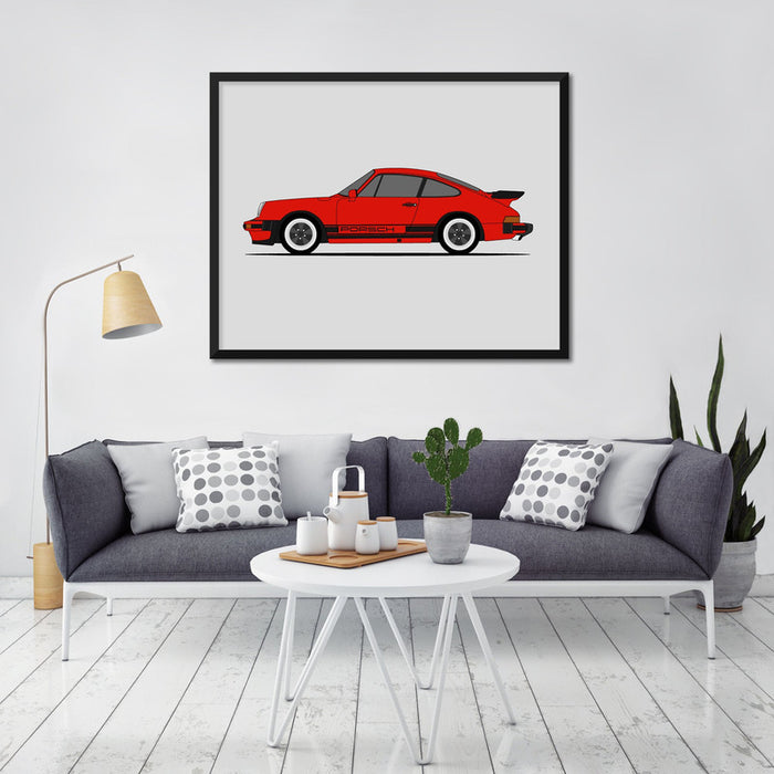 Porsche 911 Turbo (1975-1984) 930 (Side Profile) Poster