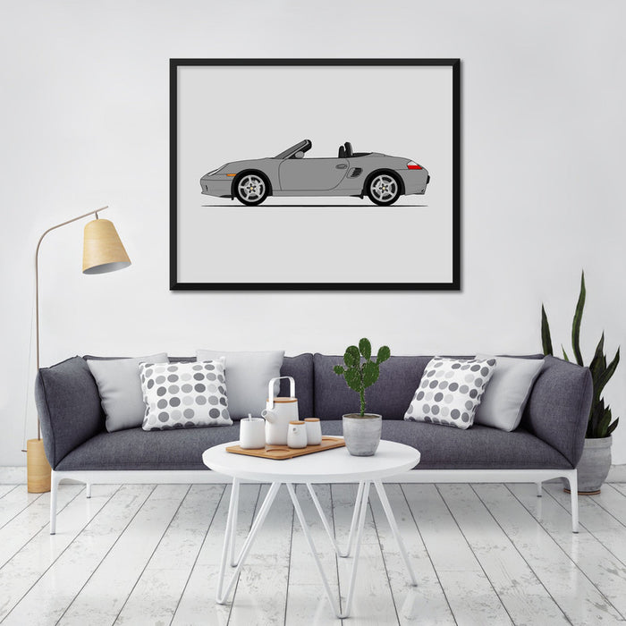 Porsche Boxster 986 (1996-2001) (Side Profile) Poster