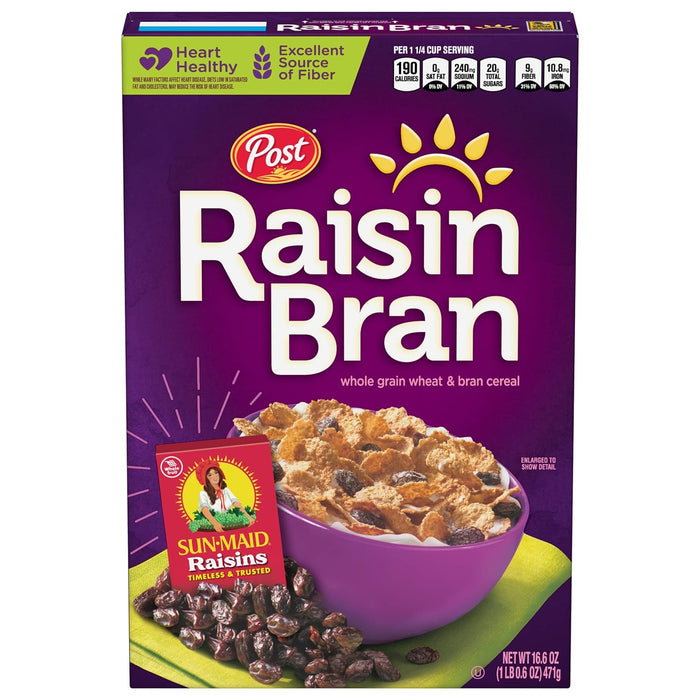 whole grain wheat and bran flake base delivering 26g of whole grains per serving