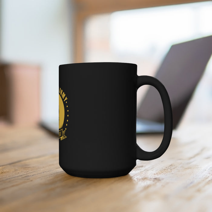 Proudly Served: 15oz Black Military Design Mug - America Army Veteran