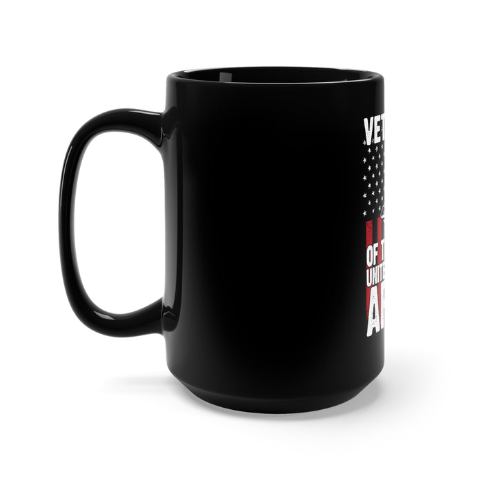 Proudly Served: 15oz Military Design Black Mug - Honoring a United States Army Veteran