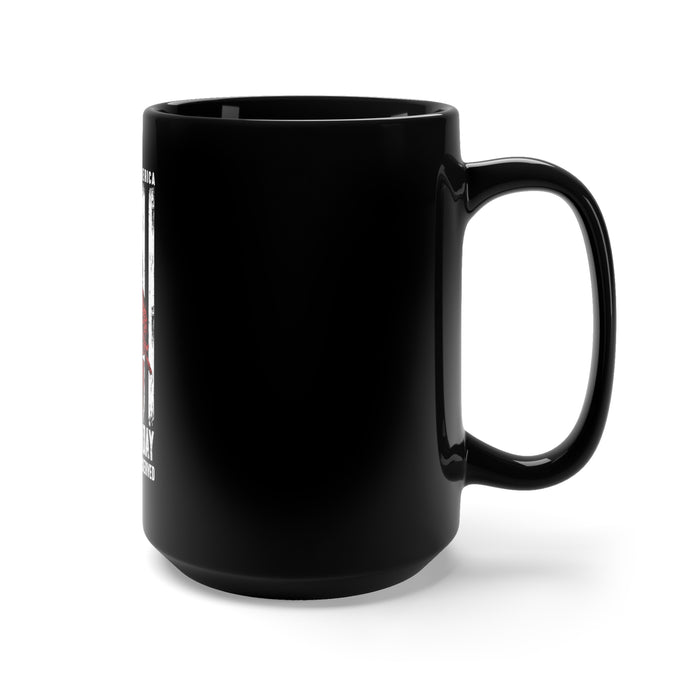 Proudly United: 15oz Military Design Black Mug - Honoring Veterans of the United States of America on Veteran's Day