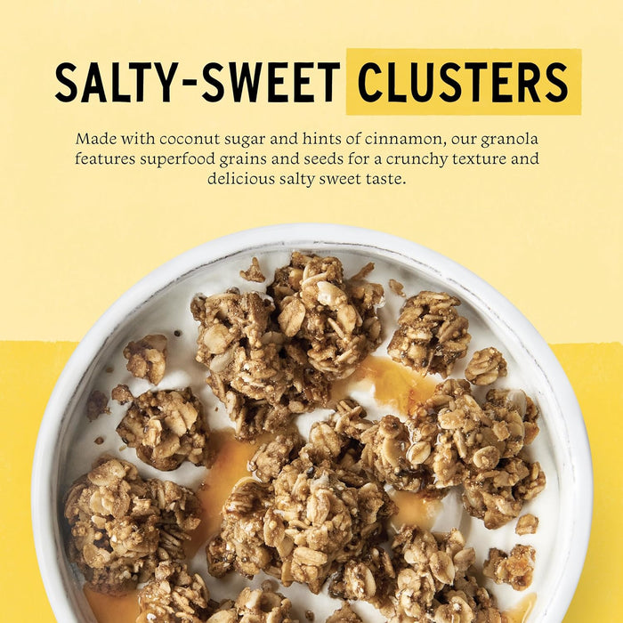ancient grain blend of quinoa, amaranth, and chia seeds baked into each cluster