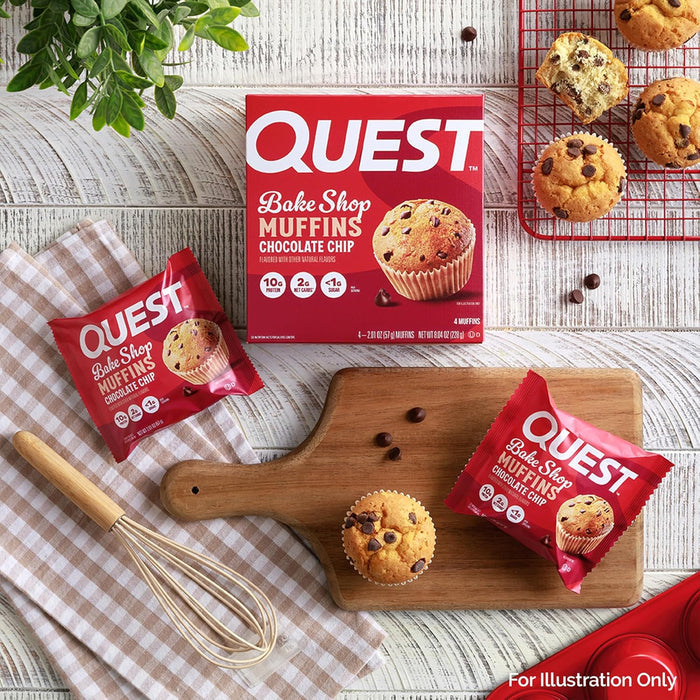 4-count box with individually portioned muffins for portion control