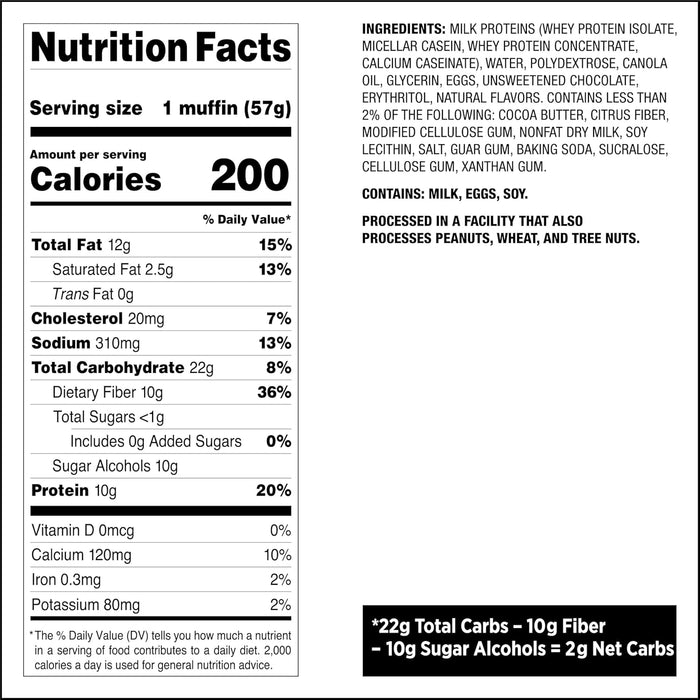 Quest Nutrition Chocolate Chip Muffin – Thoughtful Keto Gift for Health-Conscious Friends, 4 Count