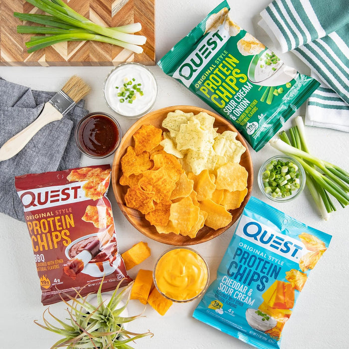 four flavor options: bbq, cheddar & sour cream, sour cream & onion, and dill pickle