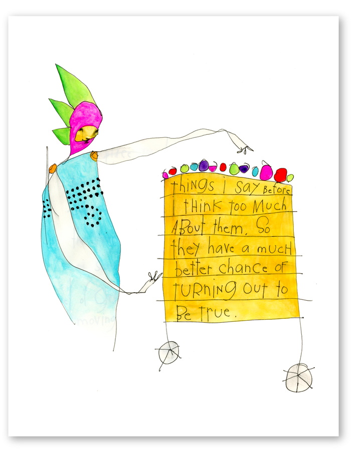 quick thinking art print