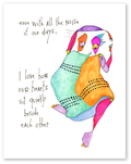 quiet hearts art print