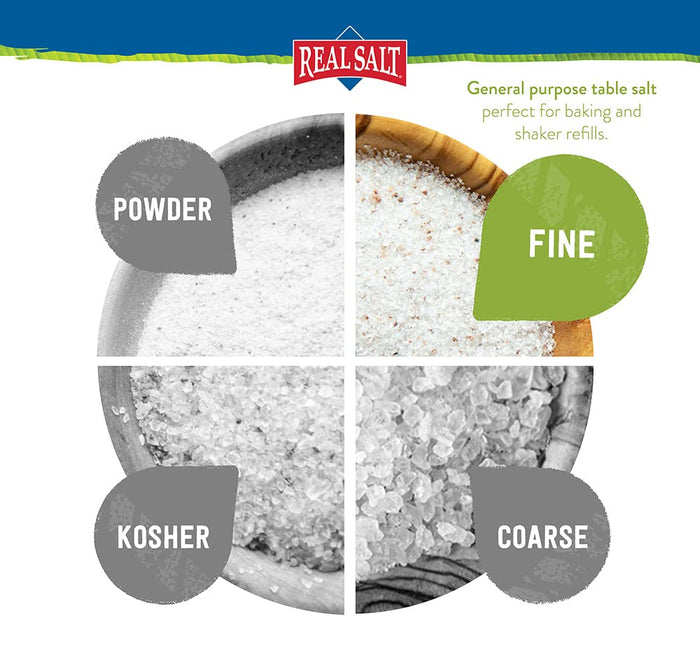 REDMOND Real Sea Salt – Neutral Fine Grain Seasoning for Minimalist Countertop Styling