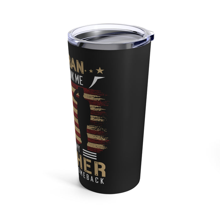 Remembering the Fallen: 20oz Black Military Design Tumbler - Honoring Veterans and Their Sacrifice