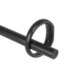 Single Curtain Rods | color: Matte-Black | size: 42-120" (107-305 cm) | diameter: 1" (2.5 cm)