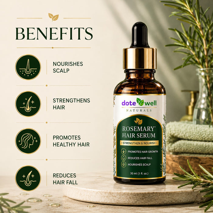 Rosemary Hair Growth Serum for Hair Fall Control | Stronger, Thicker & Healthier Hair | 30ml