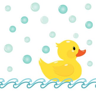 Rubber Ducky Natural Spindle Rocking Chair