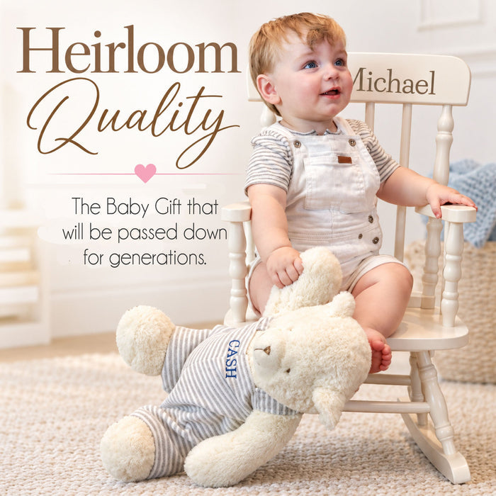 Rubber Ducky Espresso Spindle Rocking Chair - MyBambino.com