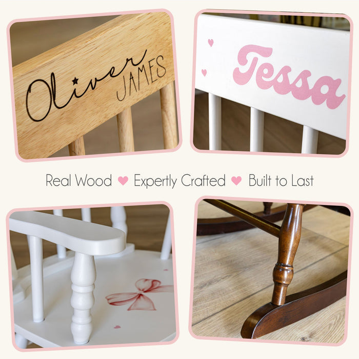 Rubber Ducky Espresso Spindle Rocking Chair - MyBambino.com