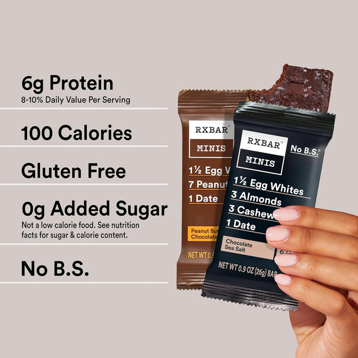 RXBAR Minis Protein Bars – Office Snack to Beat the 3pm Slump, Pocket-Sized Mini Bars for Meetings