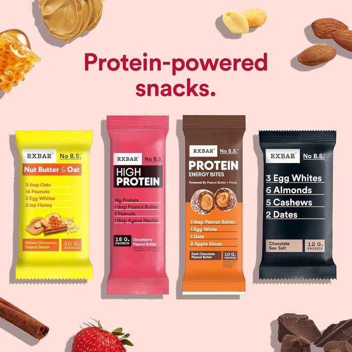 RXBAR Protein Energy Bites — Gluten Free Whole-Food Bites for Midday Self-Care and Sustained Focus