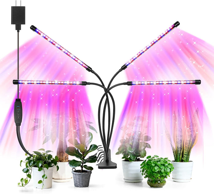 four-head led array combining 660nm red, 460nm blue, and white beads for full photosynthetic spectrum