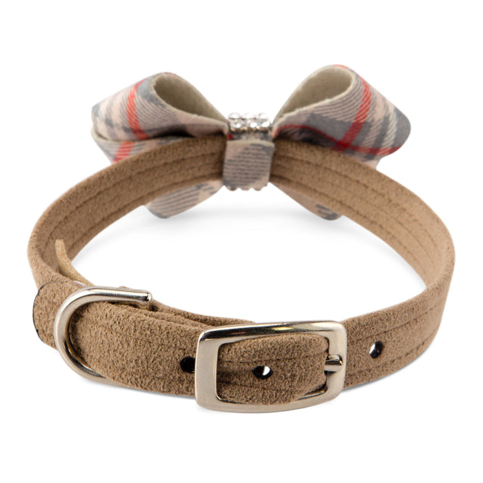 SCOTTY DOE PLAID NOUVEAU BOW DOG COLLAR