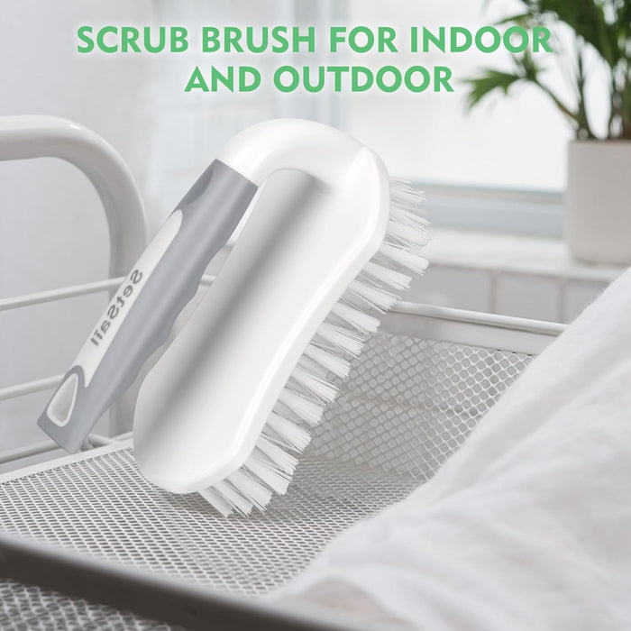 SetSail Scrub Brush – Stylish Kitchen Counter Cleaning Tool in Grey White and Black White