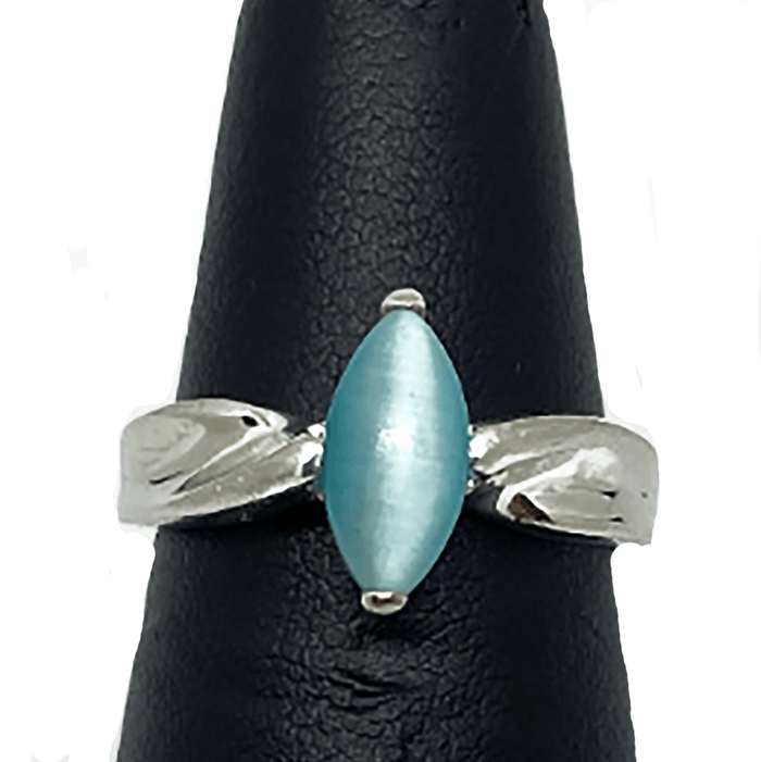 Great Lakes Boutique Silver & Blue Cats Eye Quartz Ring
