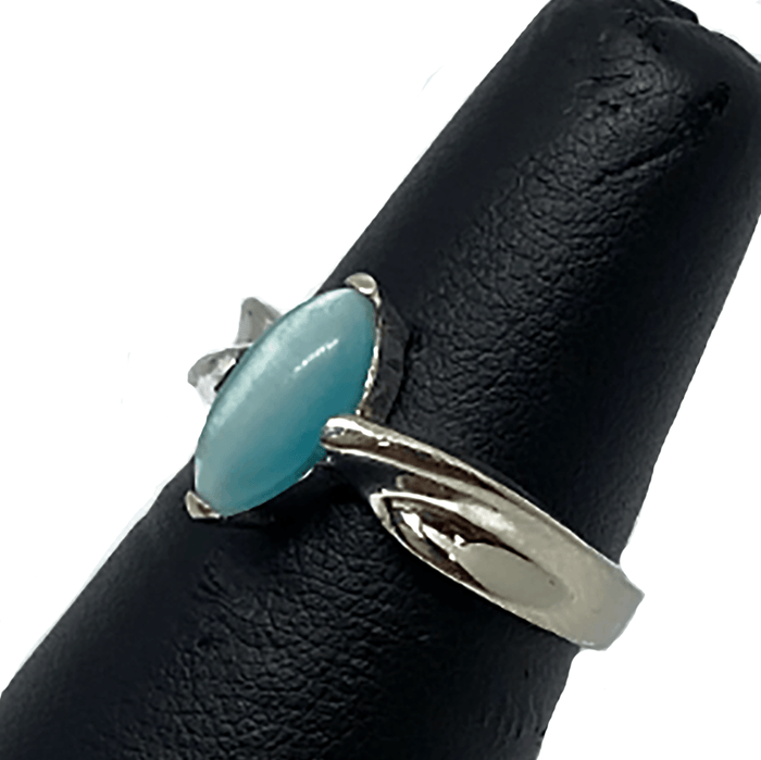 Great Lakes Boutique Silver & Blue Cats Eye Quartz Ring