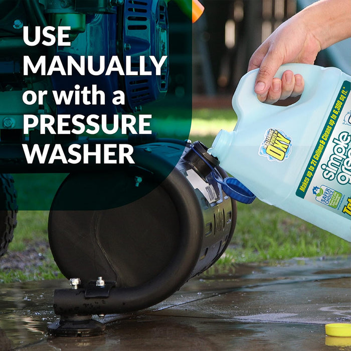 Simple Green Oxy Solve Total Outdoor Cleaner – 1 Gal Peroxide Formula for Fences, Siding, and Walkways