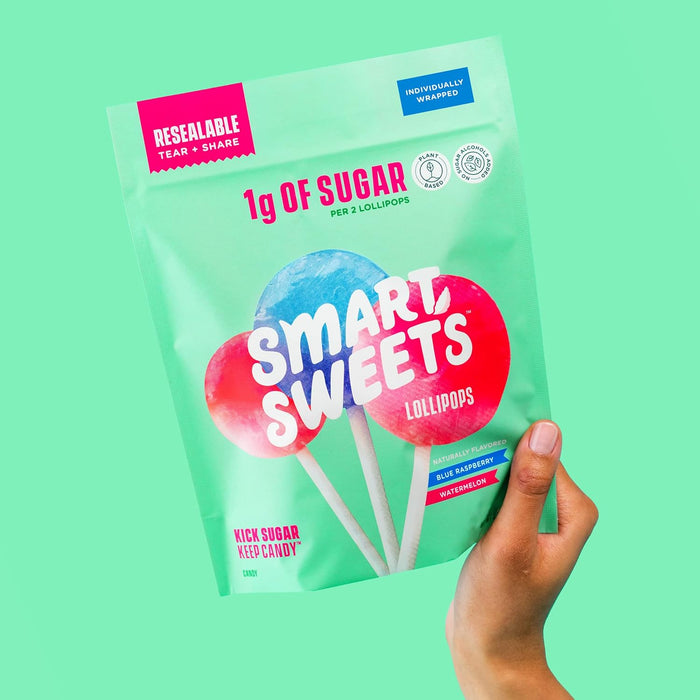 SmartSweets Lollipops – Safe Snack for Classrooms and Playdates, No Artificial Sweeteners