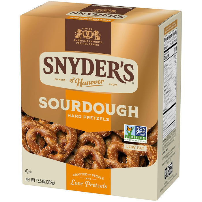 Snyder's of Hanover Sourdough Hard Pretzels – No-Refrigeration Camping Snack for Open-Air Adventures