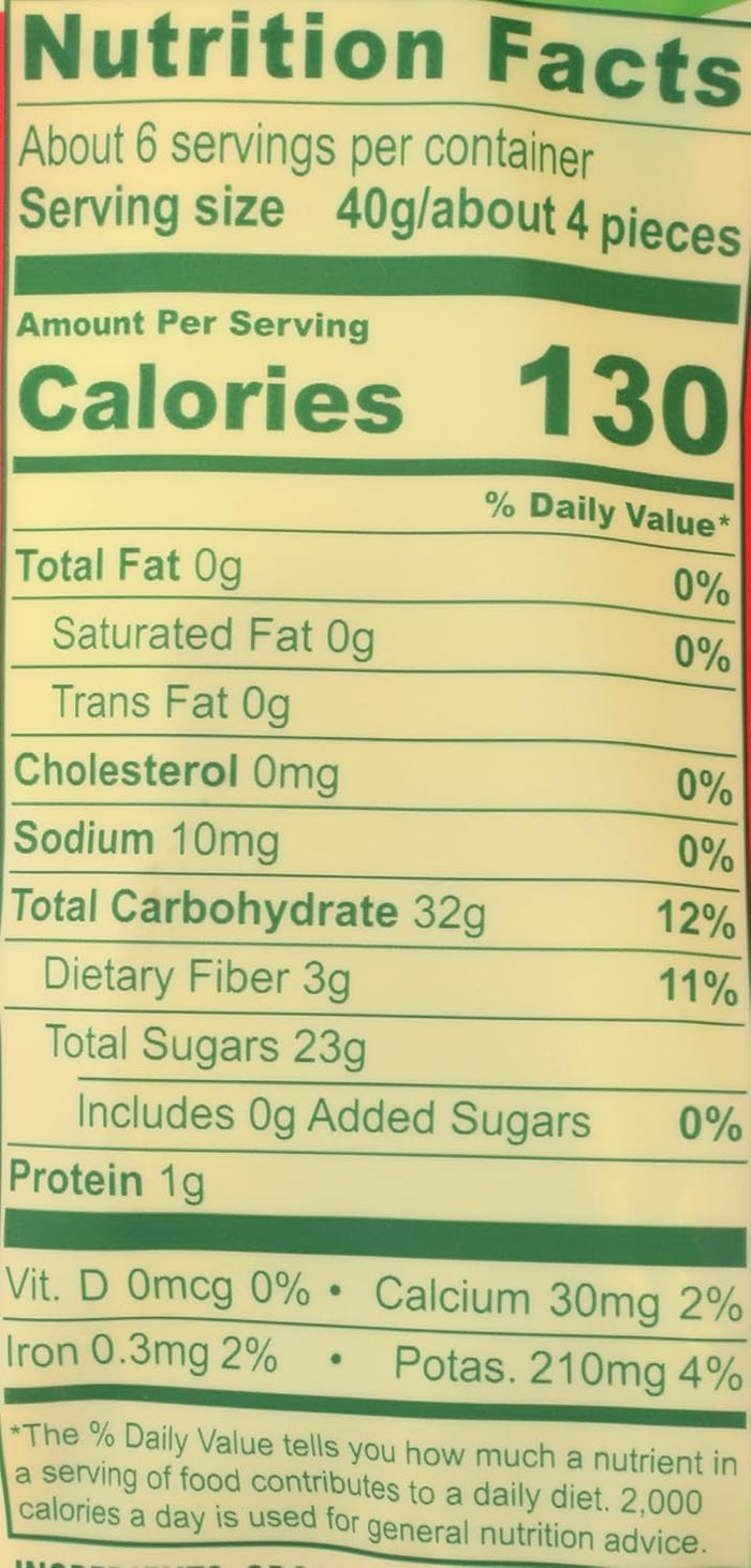 large mango halves (not thin strips) for bigger bite satisfaction