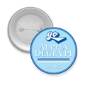 Sorority Button - Go Alpha Delta Pi 3” Round