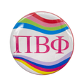 Sorority Button - Retro Wave Design: 3" Round / Pi Beta Phi