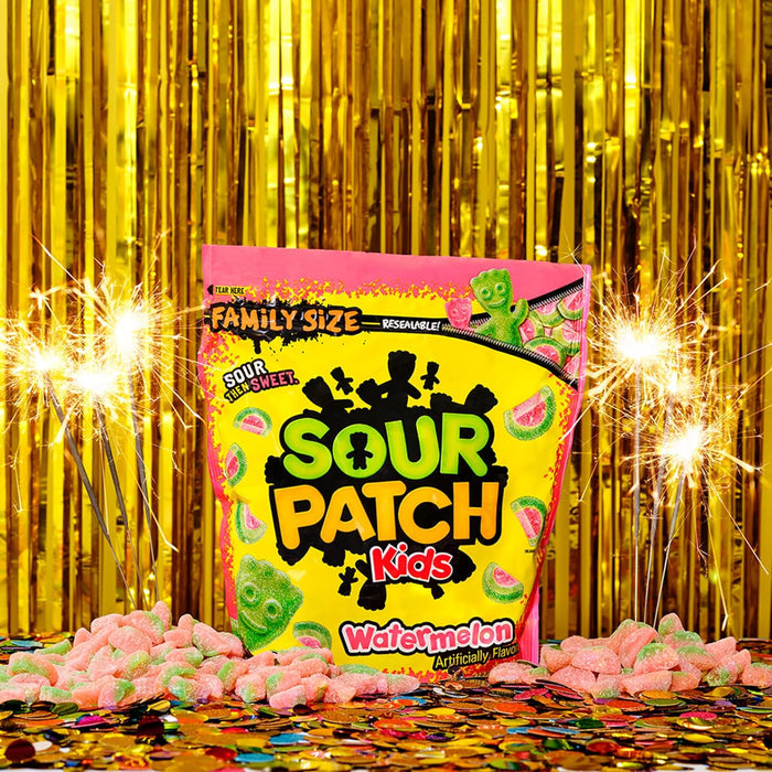 SOUR PATCH KIDS Watermelon Soft & Chewy Candy – Camping Trip and Road Trip Bulk Candy, Pack of 2