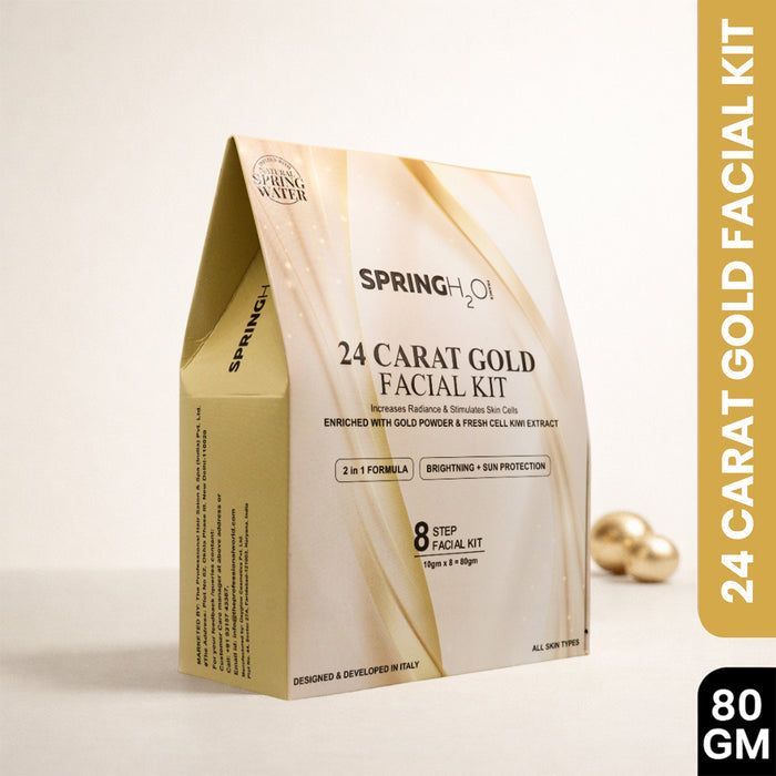 SPRING H2O Gold Facial, Diamond Bleach, Charcoal Face Wash & Mani Pedi Kit