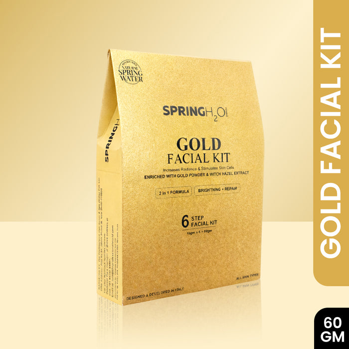 SPRING H2O Gold Facial Kit, Bridal Mani Pedi Kit, Face Wash & Nail Heal Oil